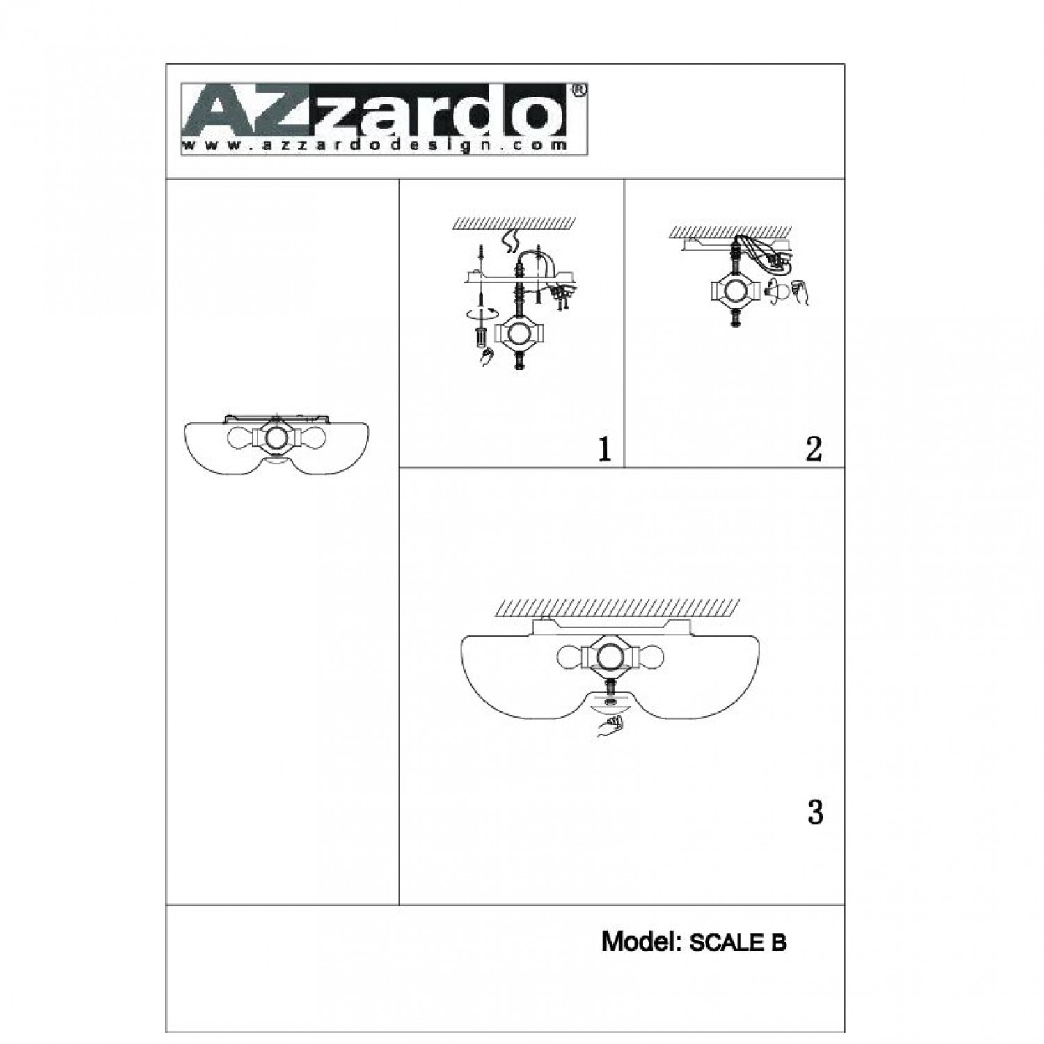 Потолочный светильник AZzardo SCALE B AZ1602