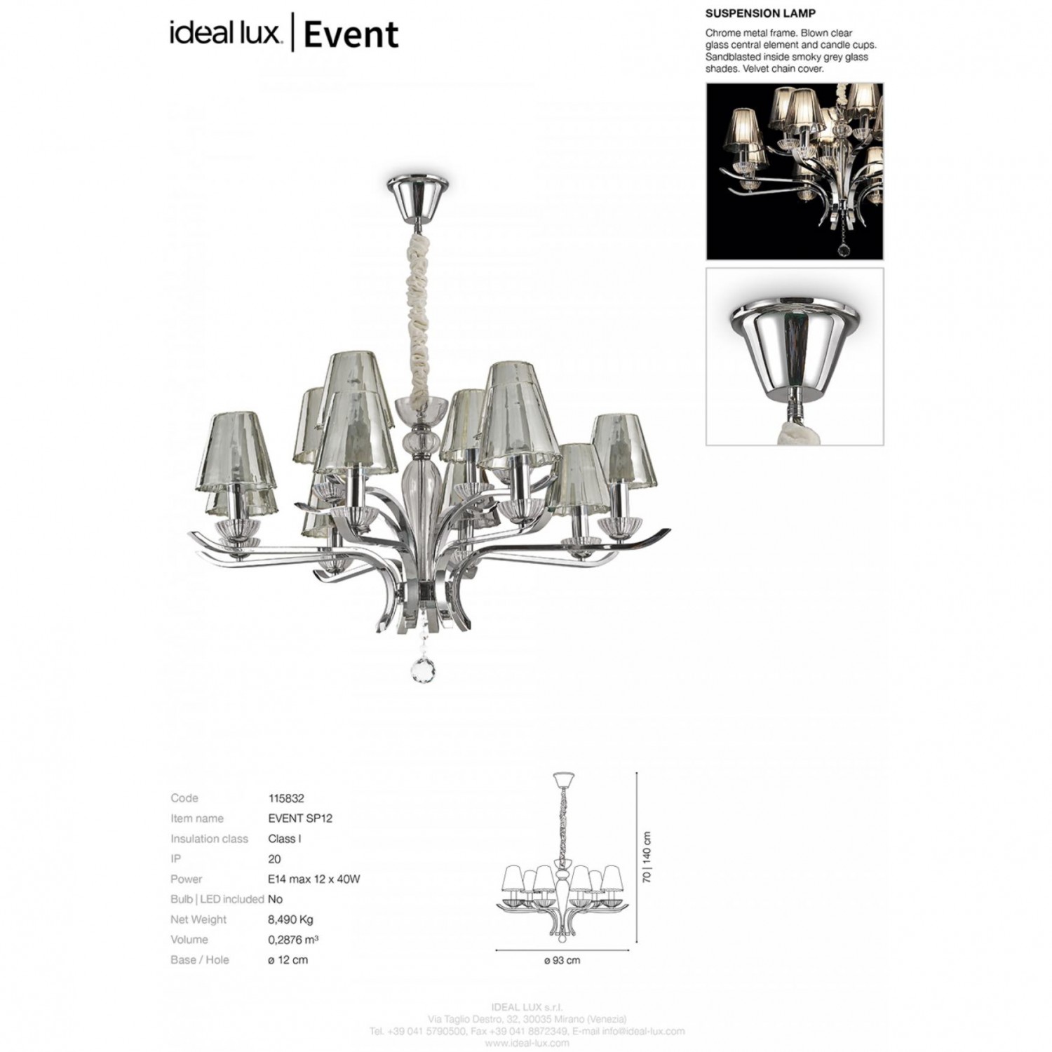 Люстра Ideal Lux EVENT SP12 115832