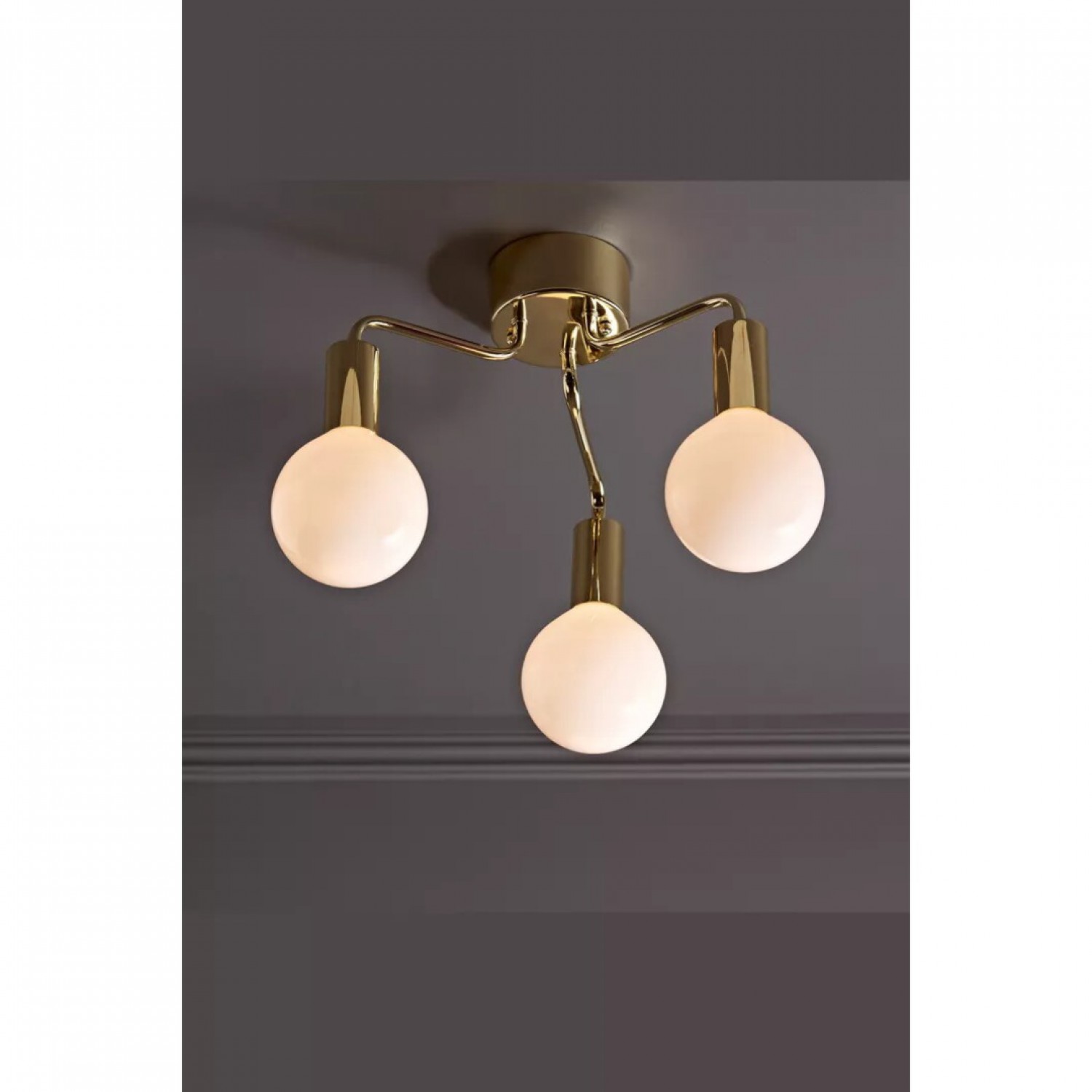 Люстра MarkSlojd Sweden HISTORY Ceiling 3L Brass/Opal 105774
