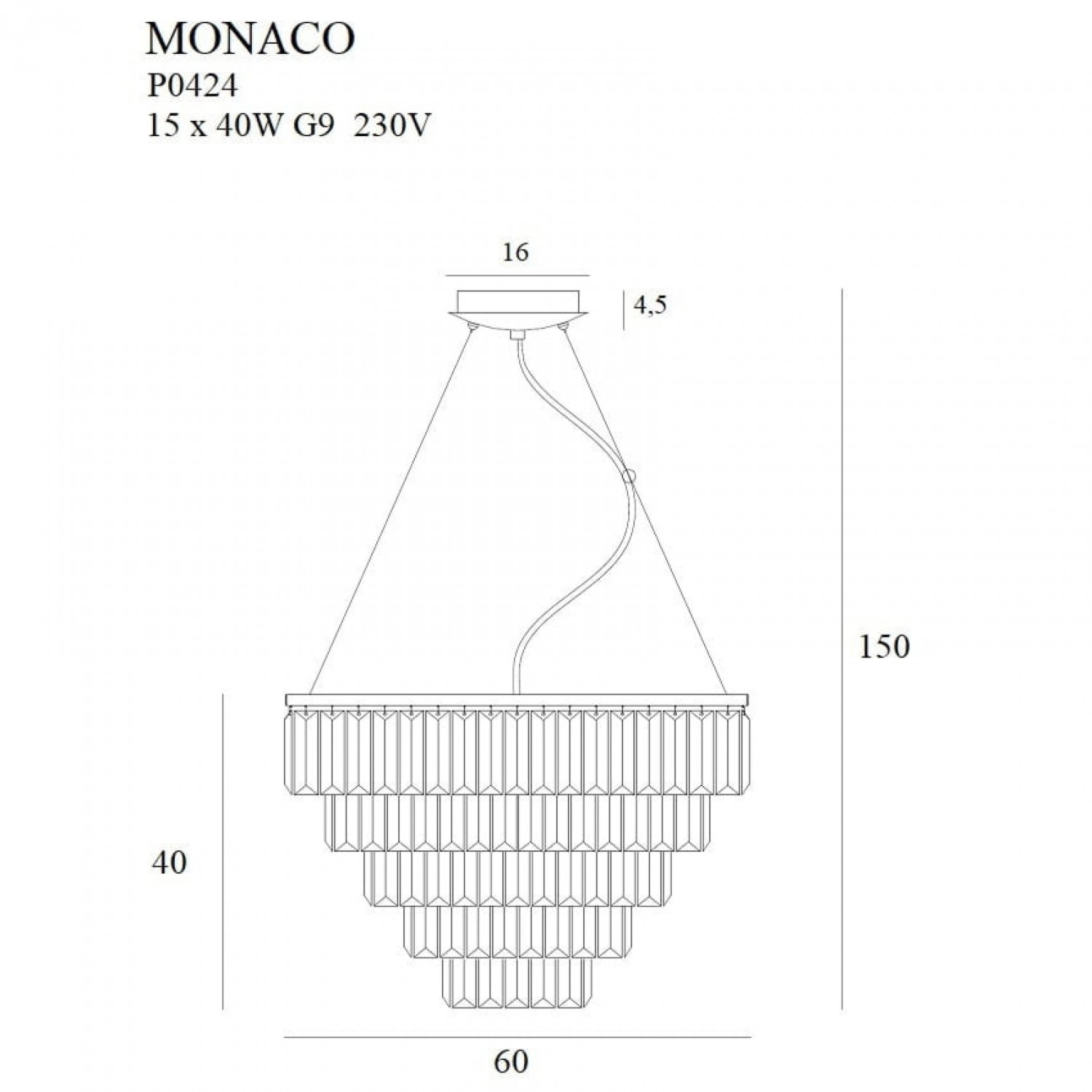 Люстра MaxLight MONACO P0424