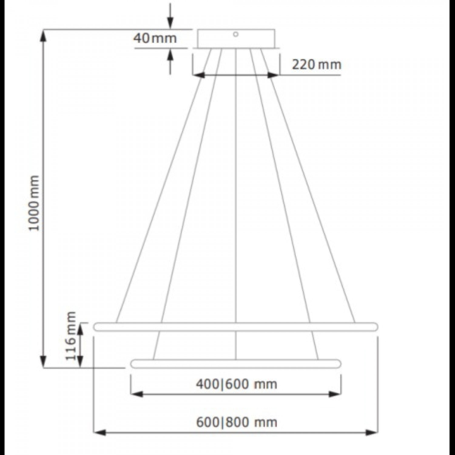 Люстра Slim Light Design SQUARE OUTSIDE TRIPLE 116W 4000K BLACK sld/000016/4000/b