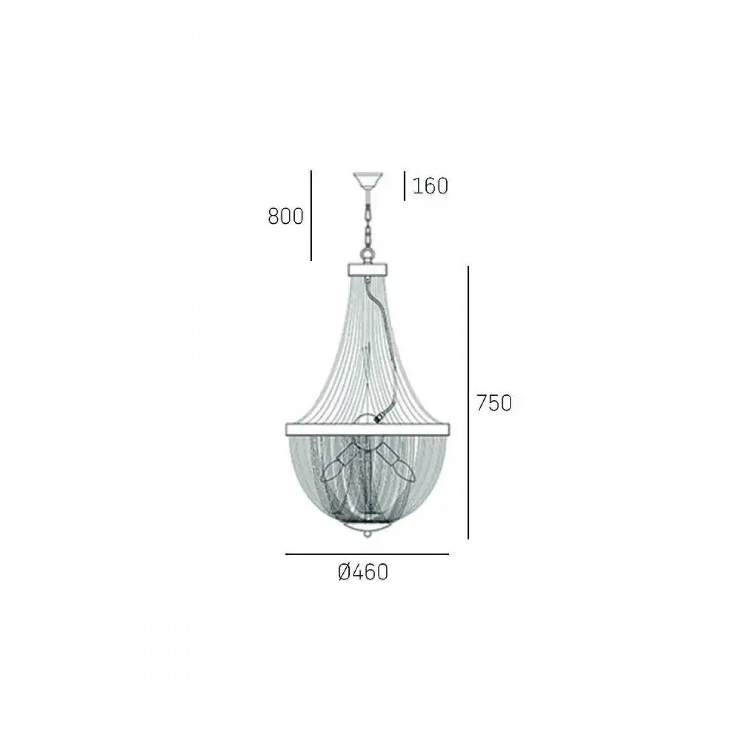 Люстра COSMOLight ROMA P04543BK