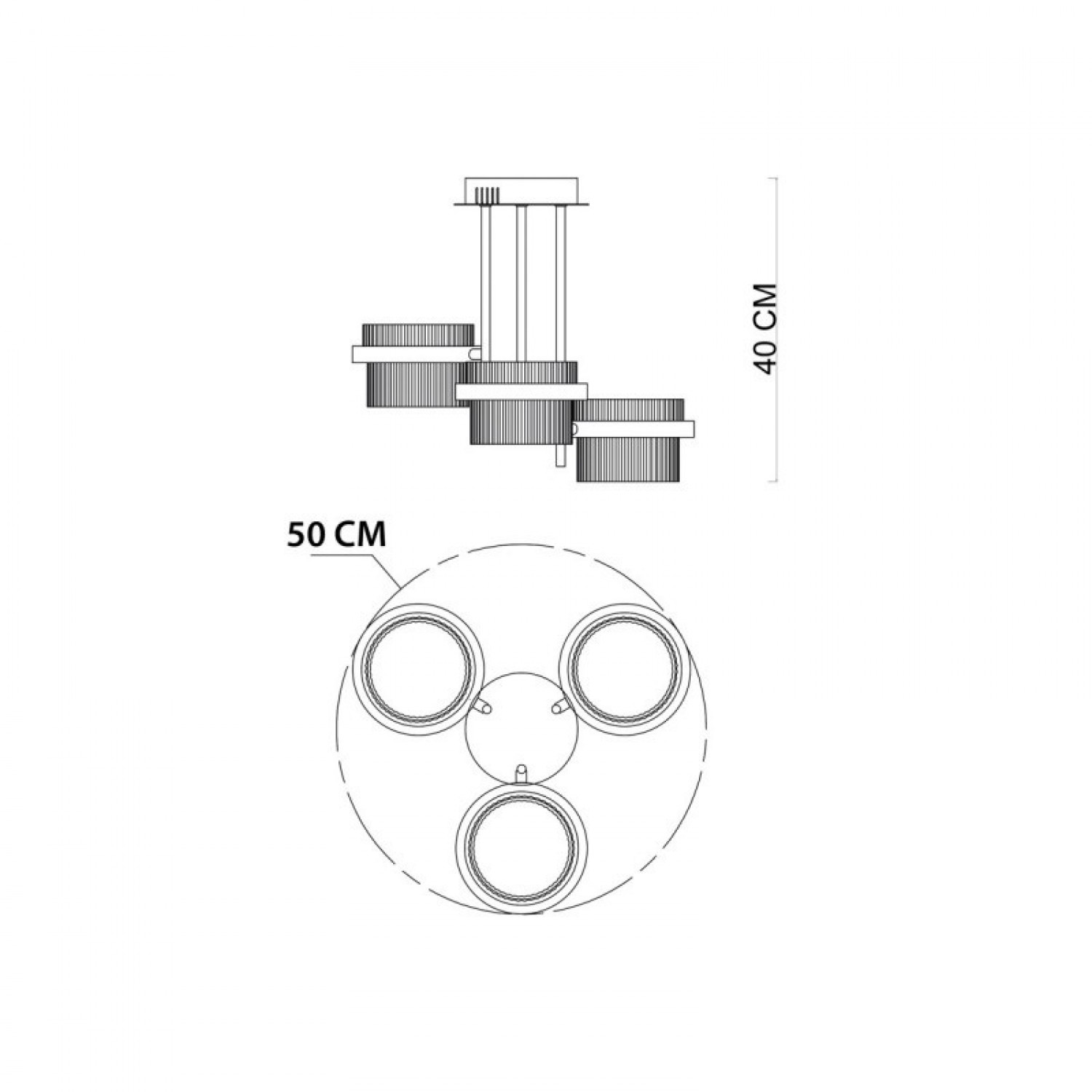 Люстра Italux Tiara PND-77362-3-24W-GD