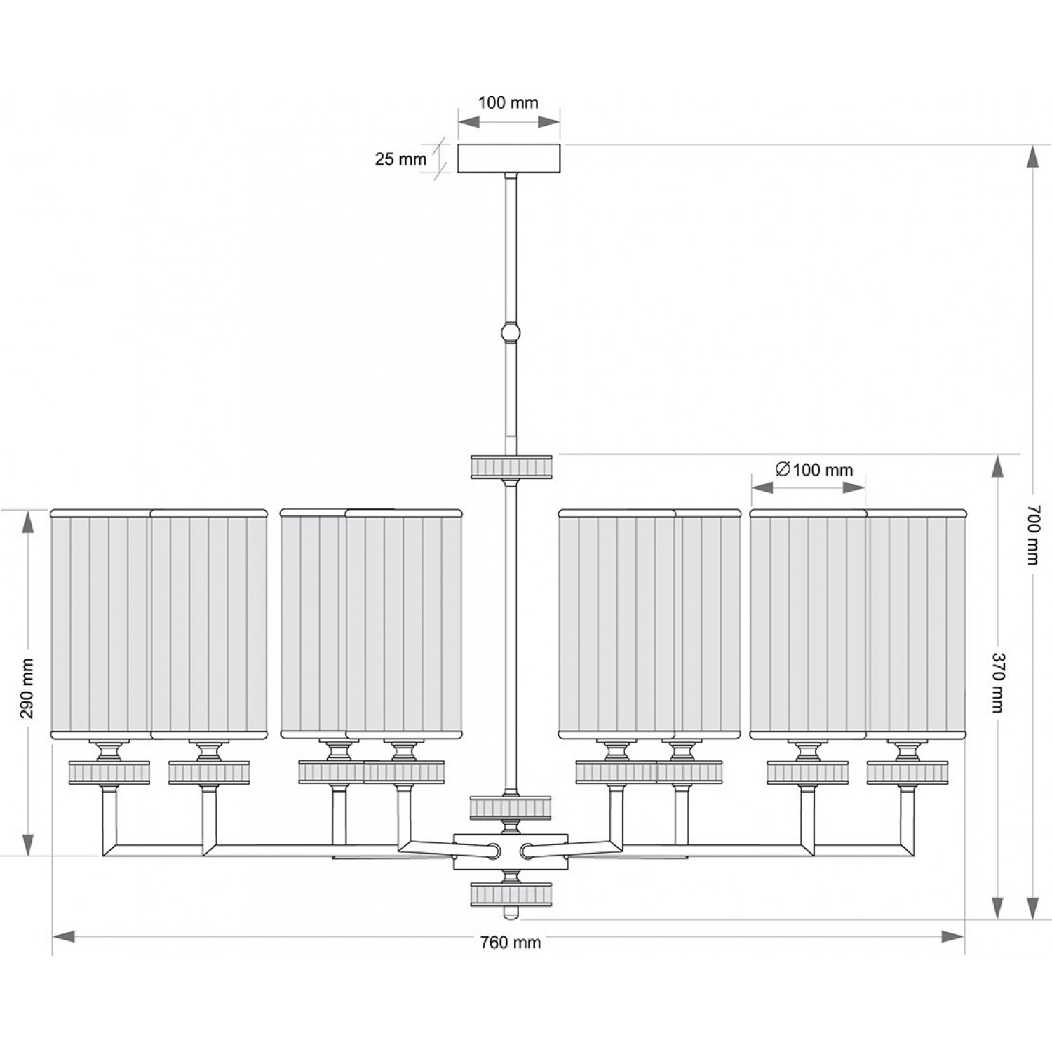 Люстра Kutek Adria ADR-ZW-8(Z)