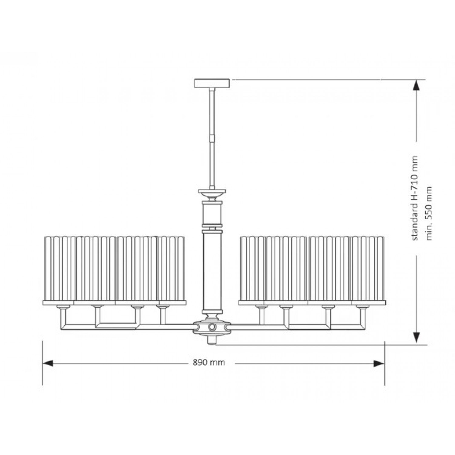 Люстра Kutek ARTU RYFEL ART-ZW-8(ZM)R