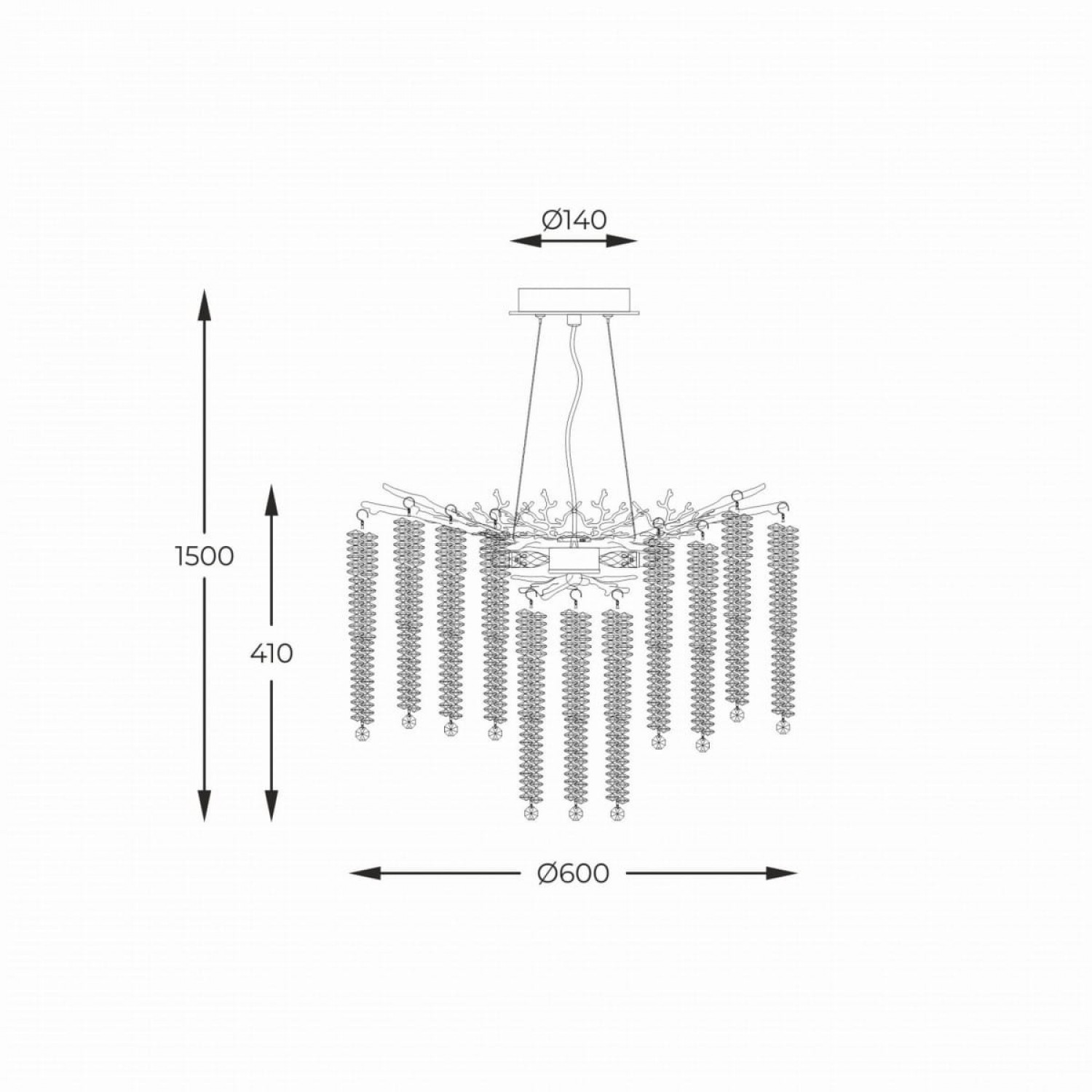 Люстра Zuma Line DIJON MD3720-1-EGN