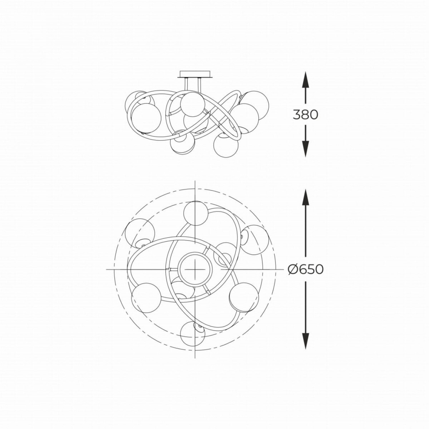 Люстра Zuma Line NISYRO MX4922-8-EBGN