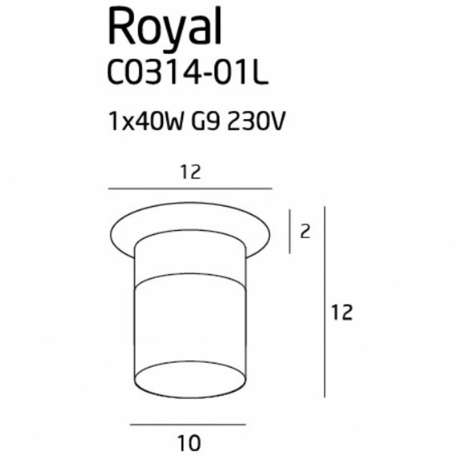 Накладной точечный светильник MaxLight ROYAL C0314-01L