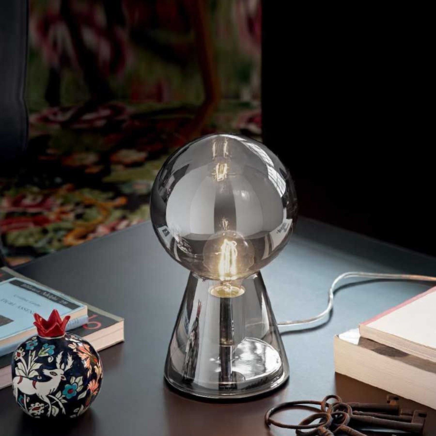 Настольная лампа Ideal Lux BIRILLO TL1 MEDIUM FUME 116587