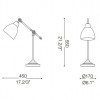 Настольная лампа Ideal Lux NEWTON TL1 NICKEL 012209 alt_image
