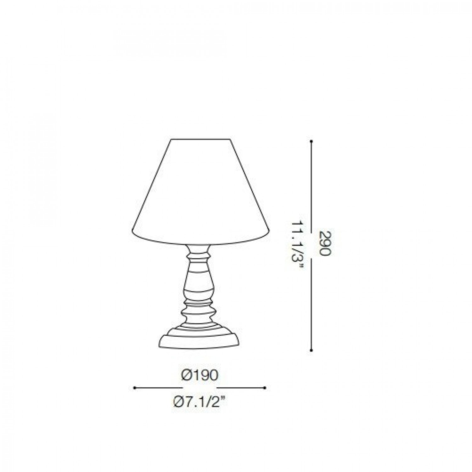 Настольная лампа Ideal Lux PROVENCE TL1 003283