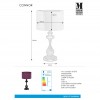 Настольная лампа MarkSlojd Sweden CONNOR Table 1L Black/Purple 107370 alt_image