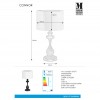 Настольная лампа MarkSlojd Sweden CONNOR Table 1L Black/White 107371 alt_image