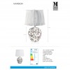 Настольная лампа MarkSlojd Sweden MANSION Table 1L 48cm Patterned/White 107040 alt_image