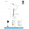 Настільна лампа MarkSlojd Sweden SPIN Table 1L Black/Steel 107730 alt_image