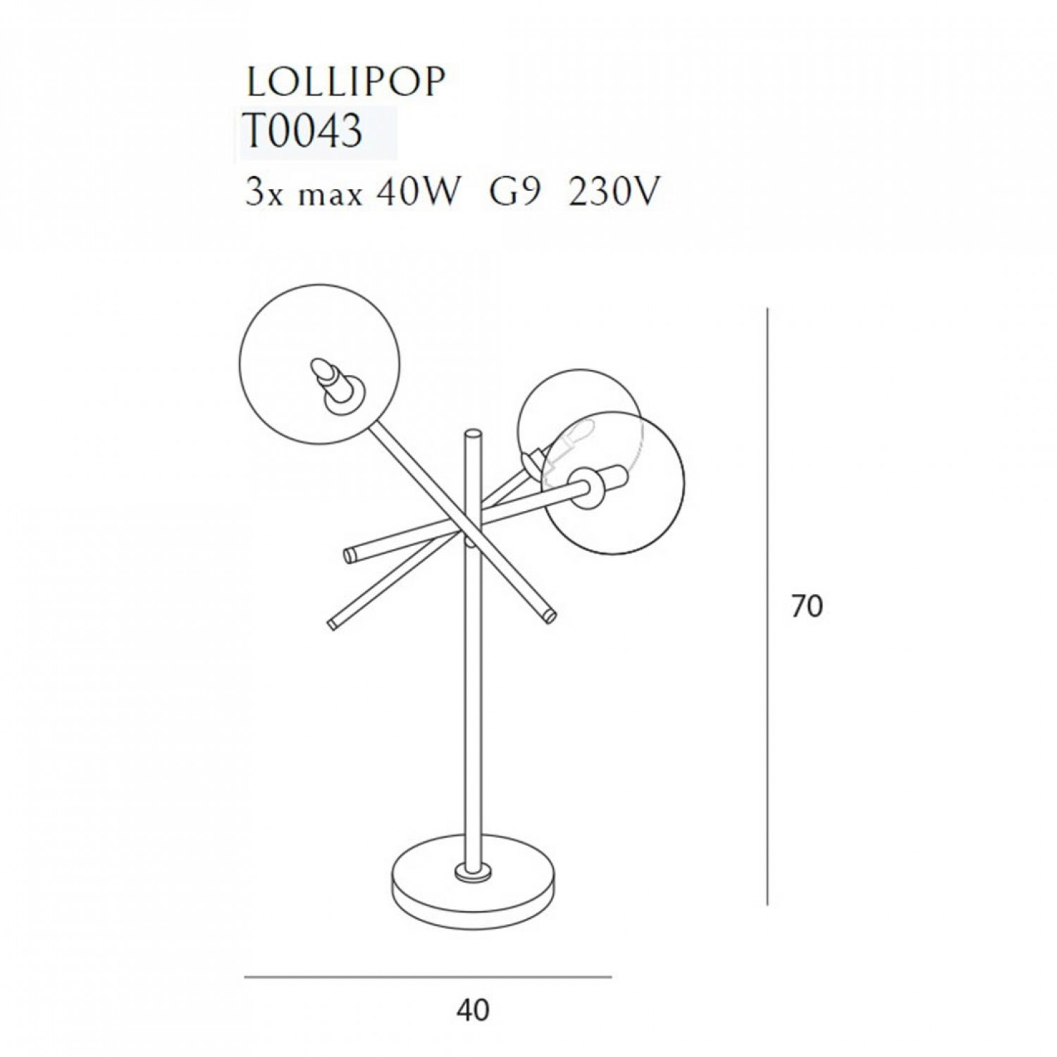 Настольная лампа MaxLight LOLLIPOP T0043