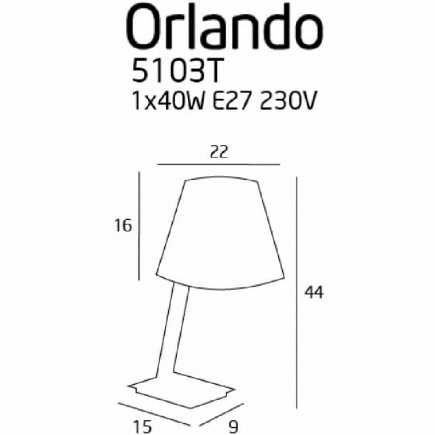 Настільна лампа MAXLIGHT ORLANDO 5103T/BL CR