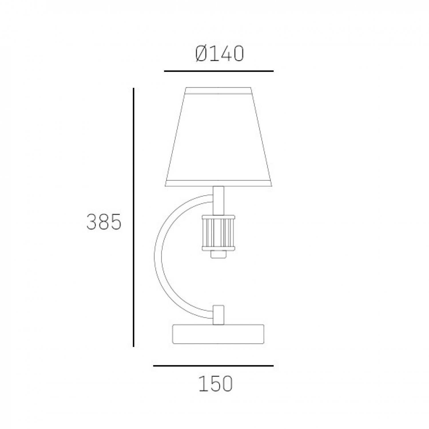 Настільна лампа COSMOLight LIVERPOOL T01193CH