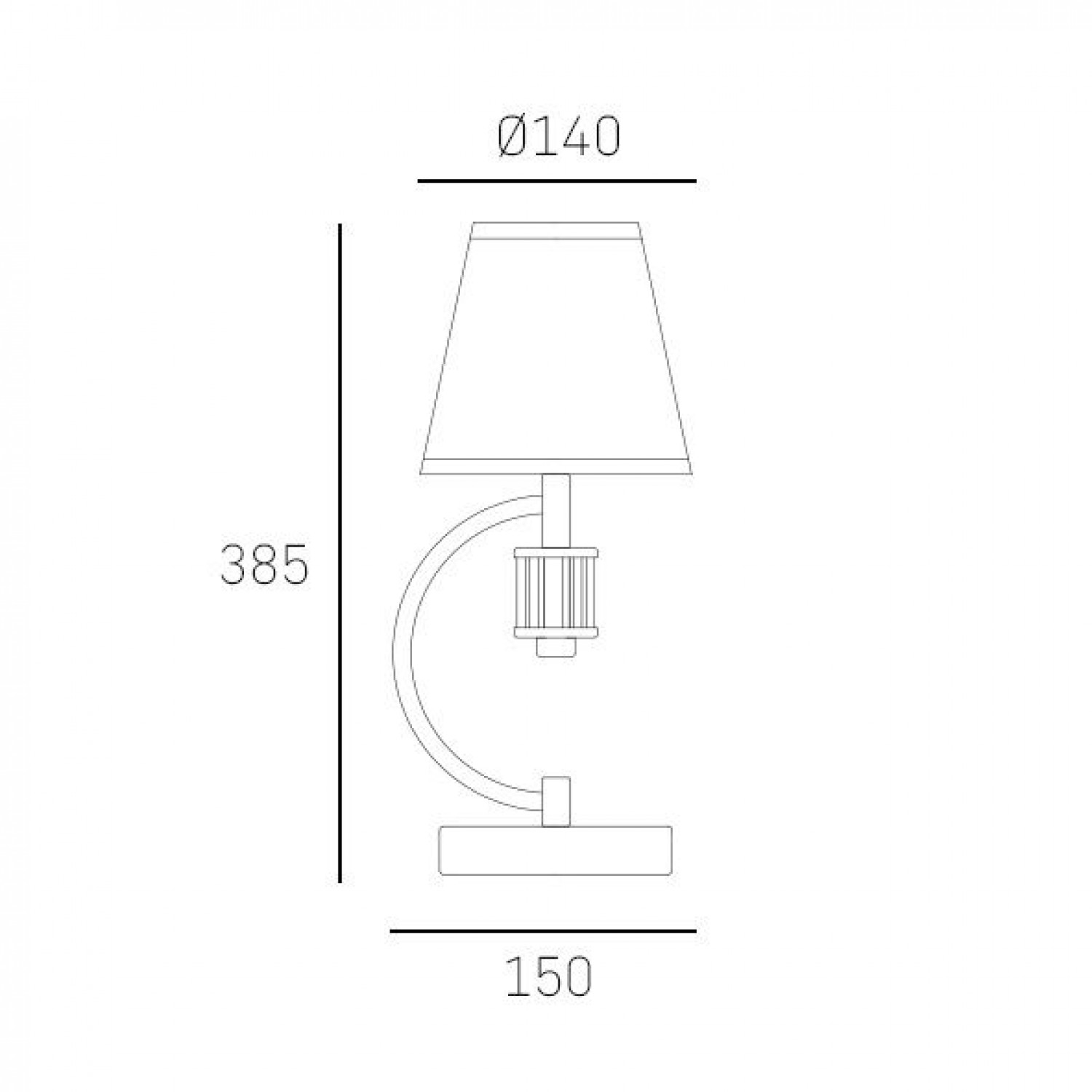 Настольная лампа CosmoLight LIVERPOOL  T01193CH-WH