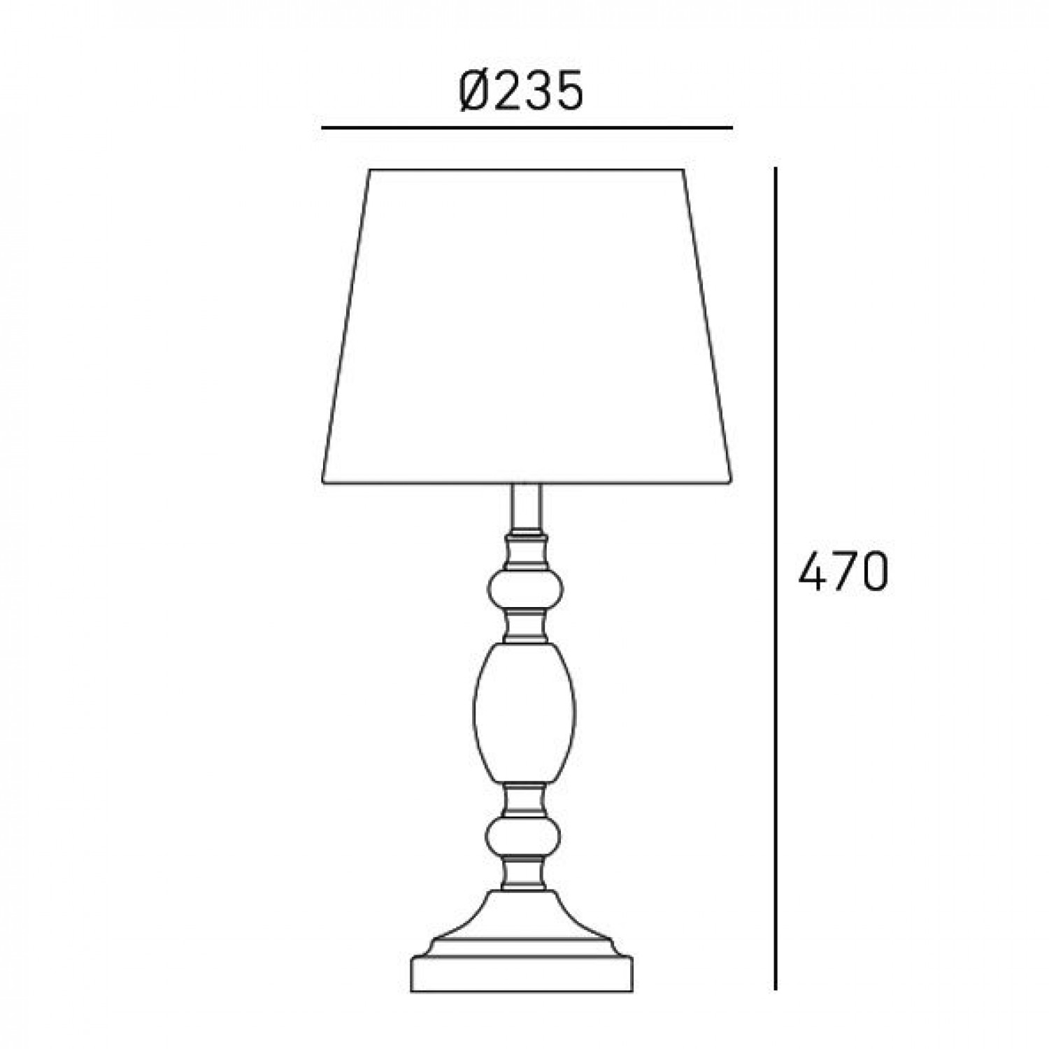 Настільна лампа CosmoLight MONACO T01885CH-WH