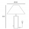 Настільна лампа COSMOLight ORLEANS T01470BR-WH alt_image