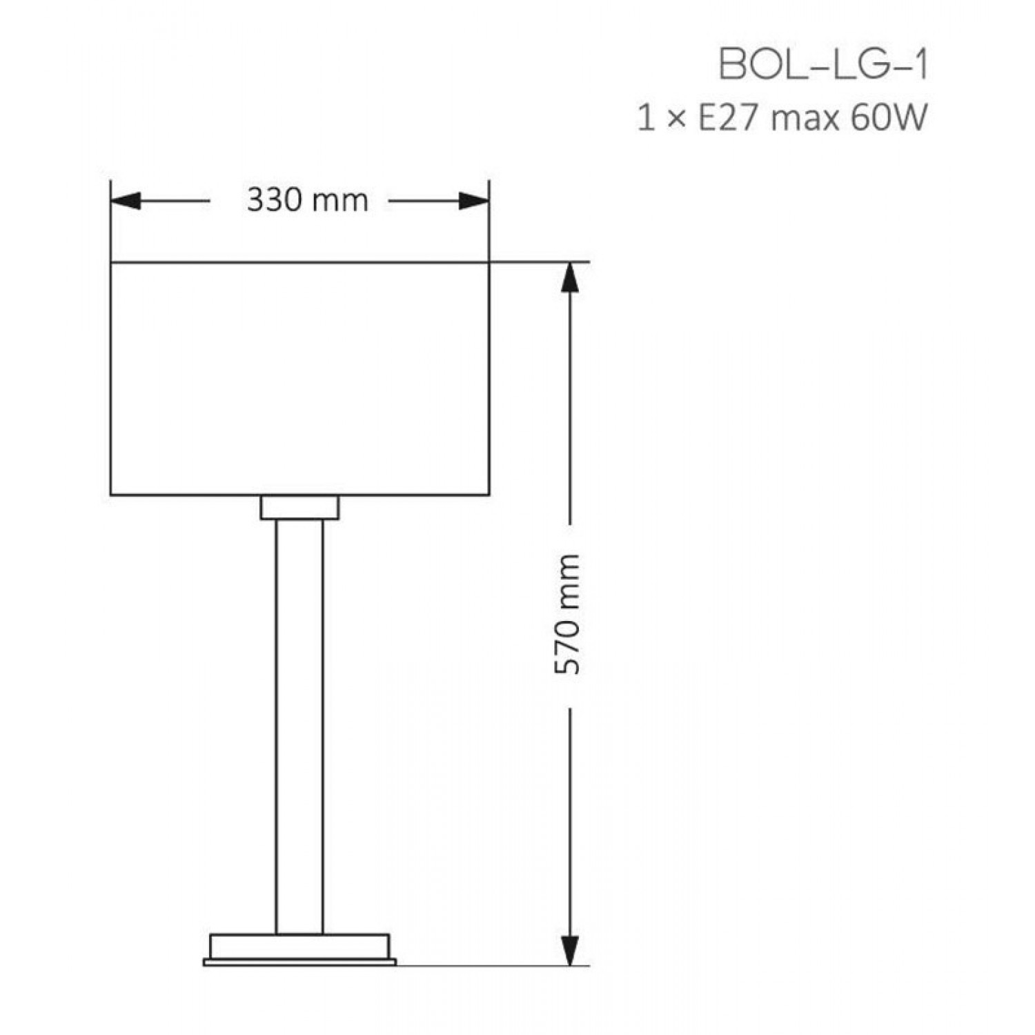 Настільна лампа Kutek BOLT BOL-LG-1(ZM)