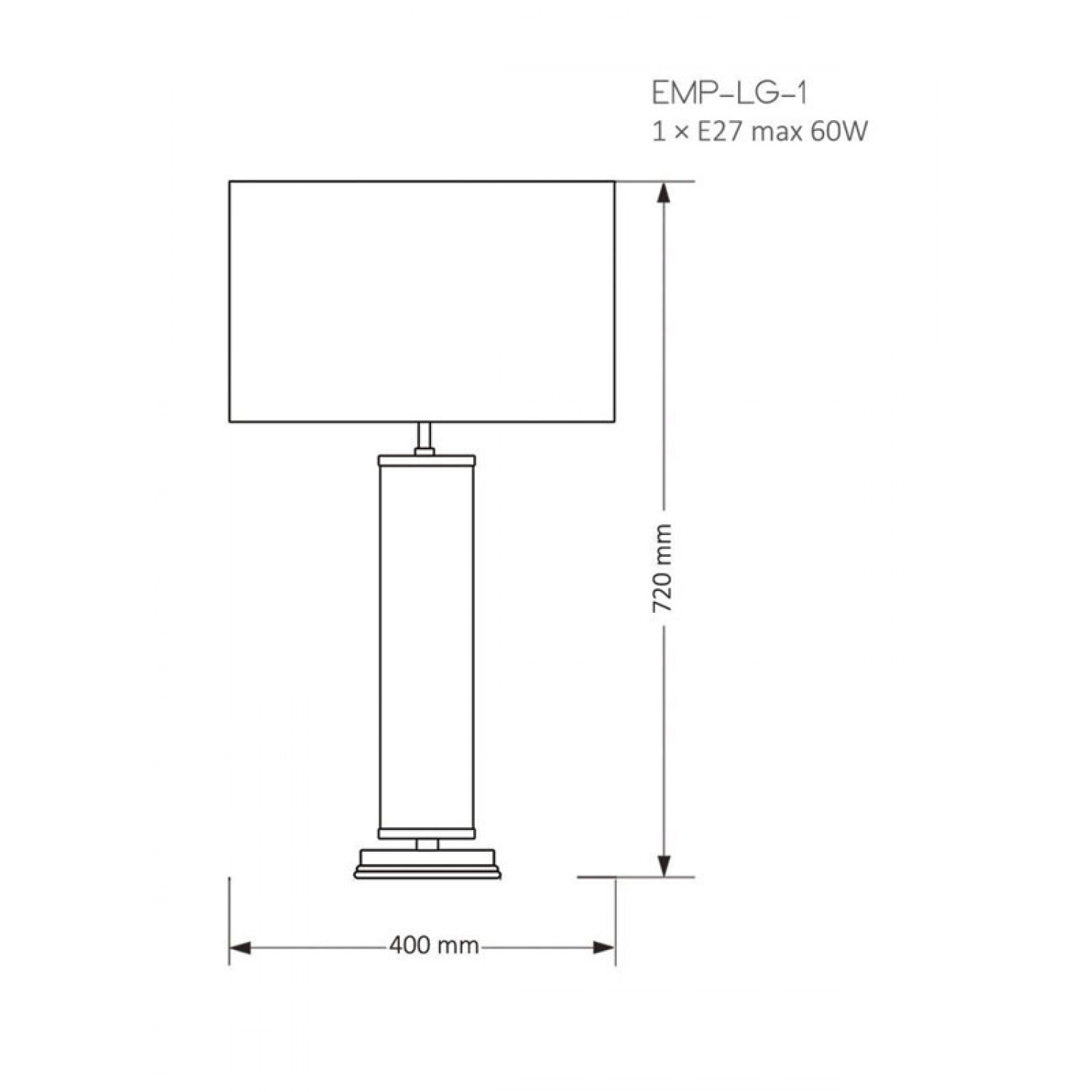 Настільна лампа Kutek EMPOLI EMP-LG-1(ZM)