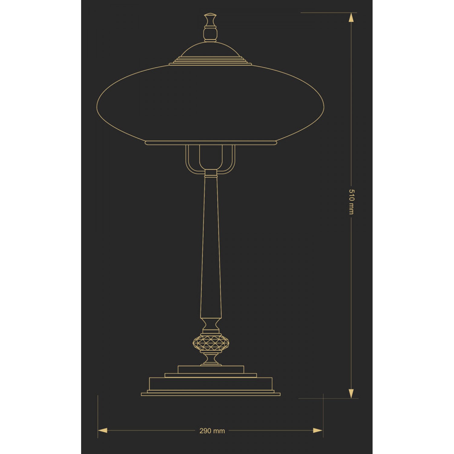 Настільна лампа Kutek SAN MARINO SAN-LG-1(P)CR