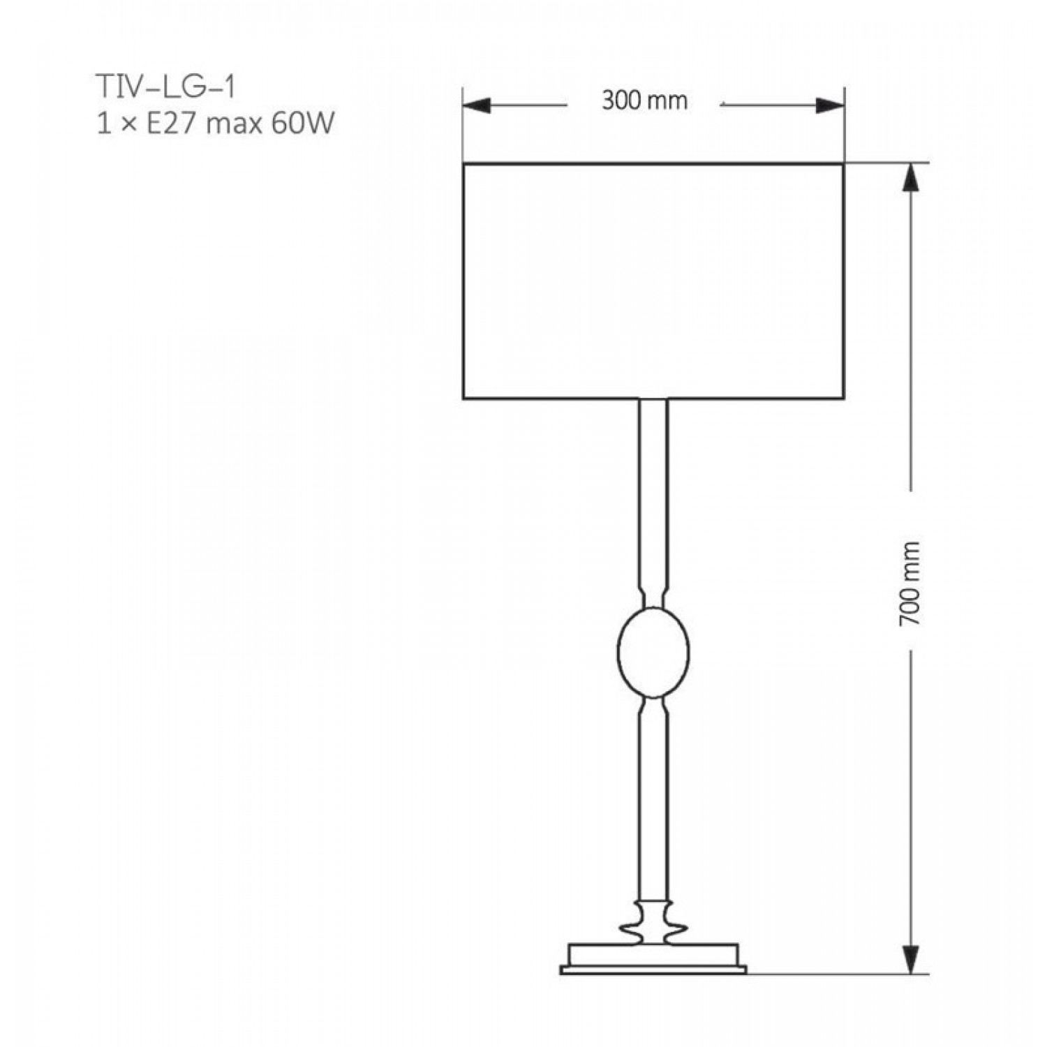 Настольная лампа Kutek TIVOLI TIV-LN-1(Z)