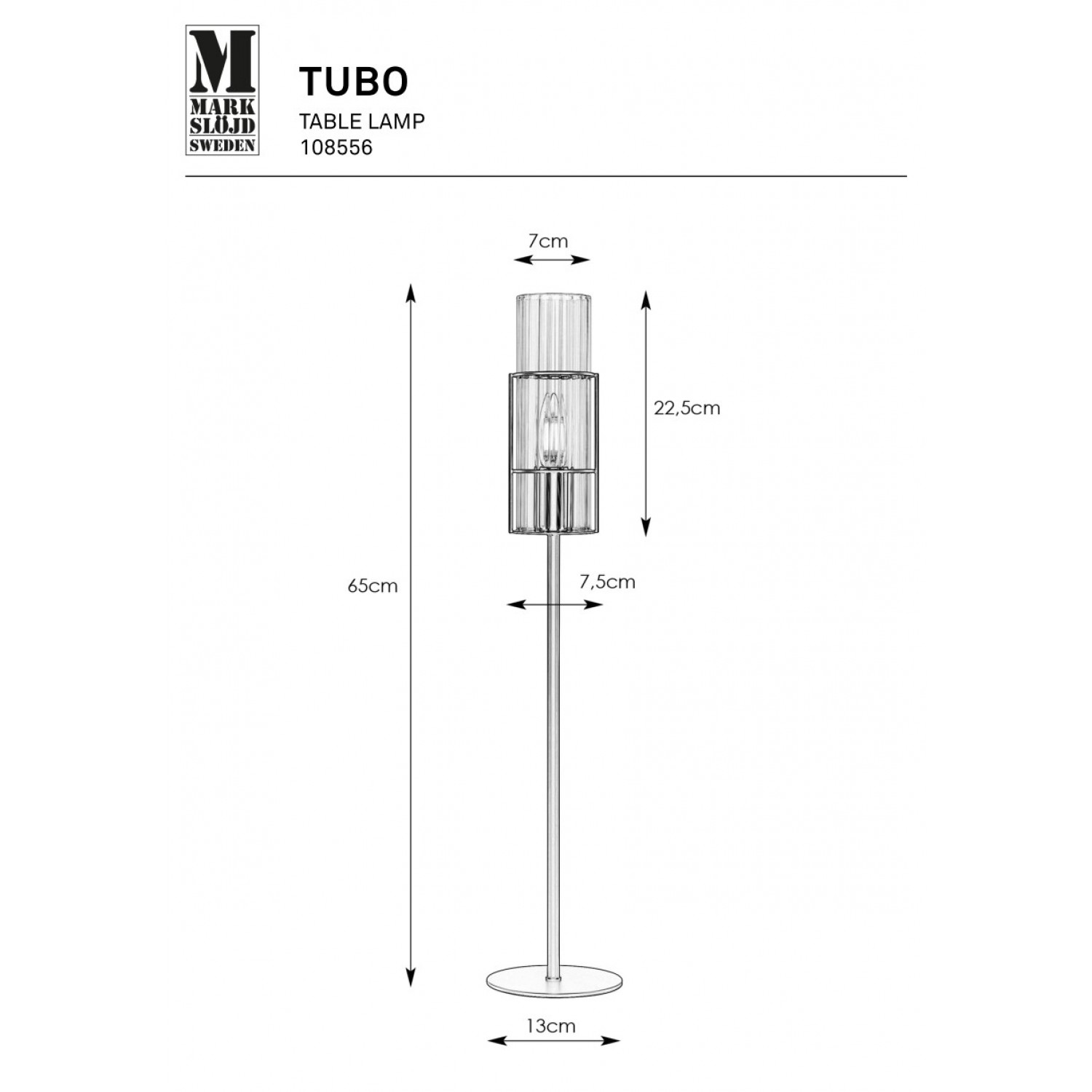 Настольная лампа MarkSlojd Sweden TUBO 108556
