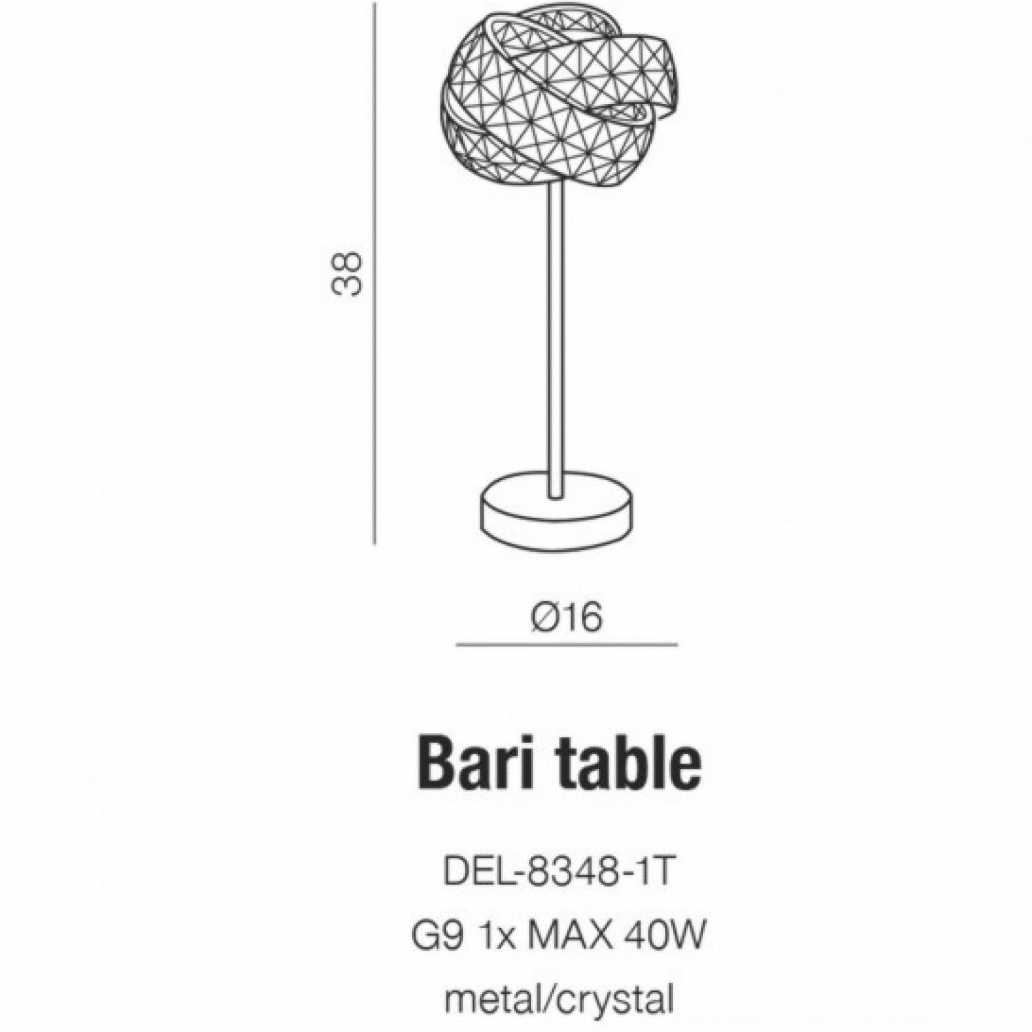 Настольная лампа AZzardo BARI TABLE AZ2106