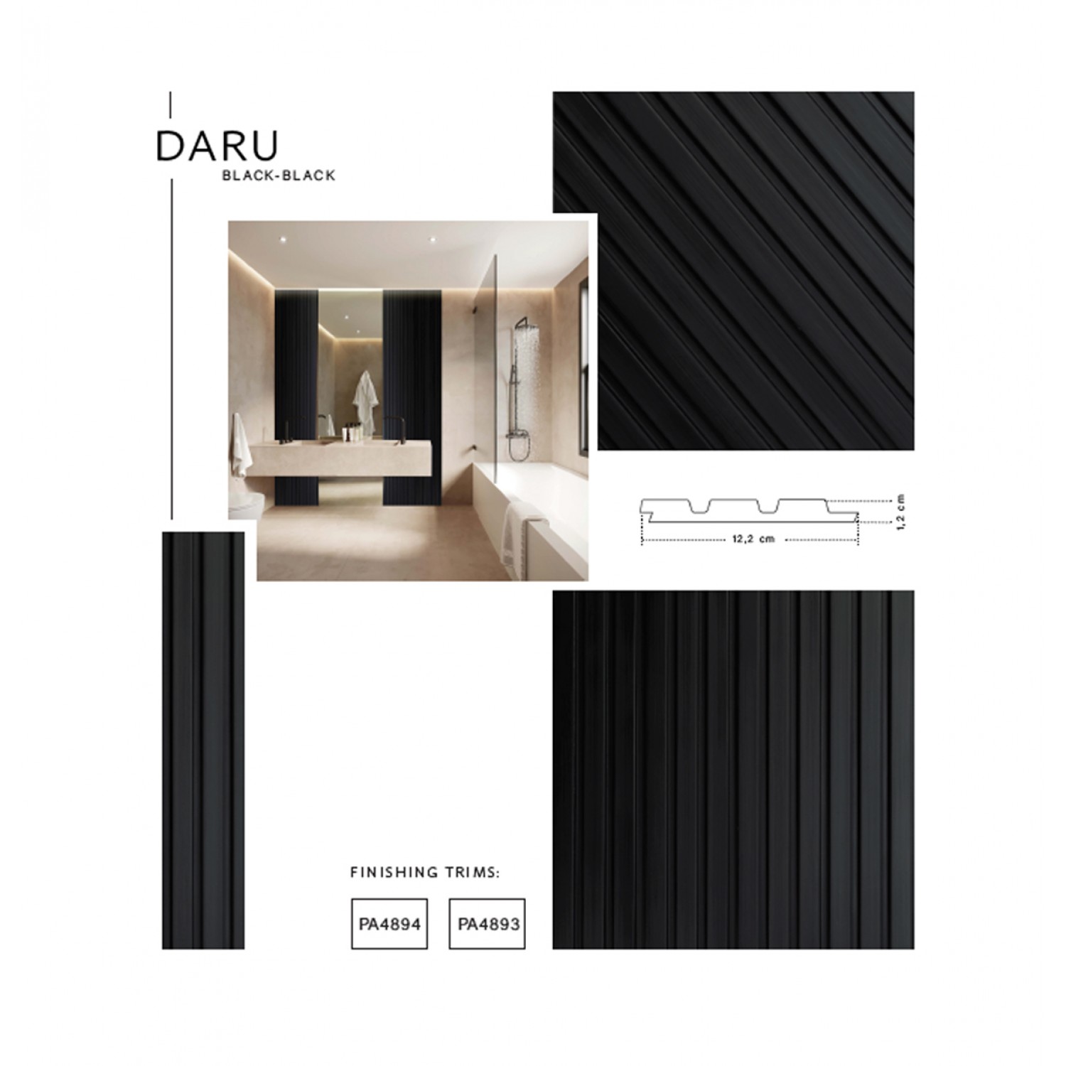 Центральна панель PANELIO DARU BLACK/black PA4876