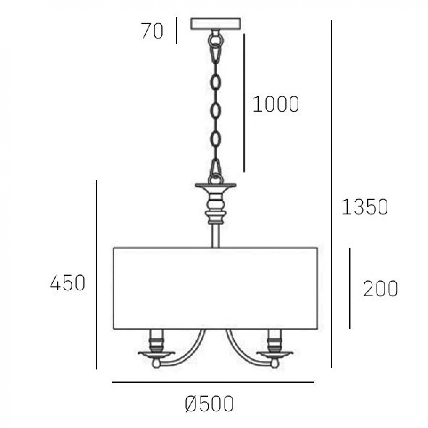 Подвесная люстра CosmoLight ABU DHABI P05697CH-BK