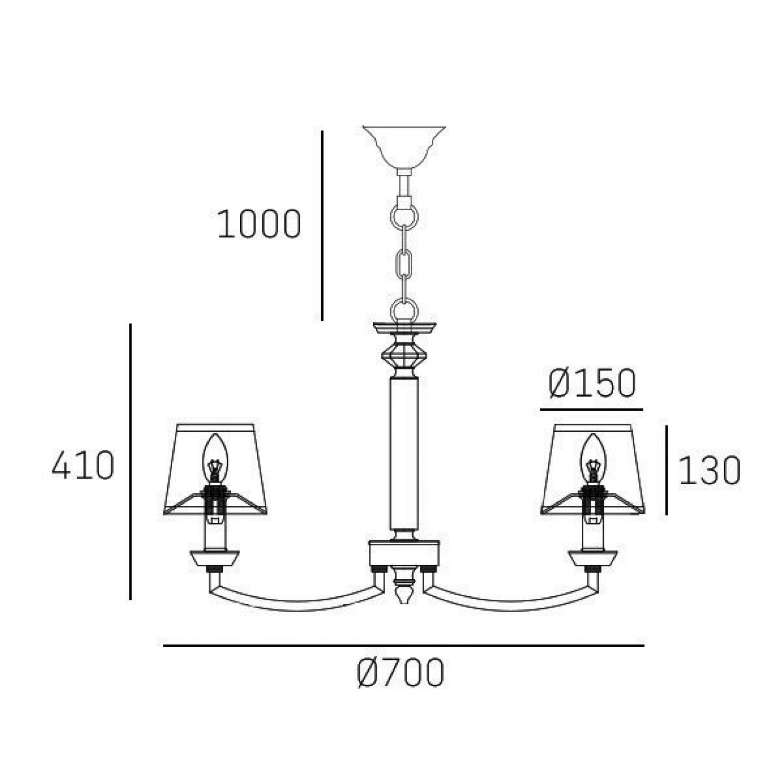 Подвесная люстра CosmoLight DUBAI  P06346NI-WH