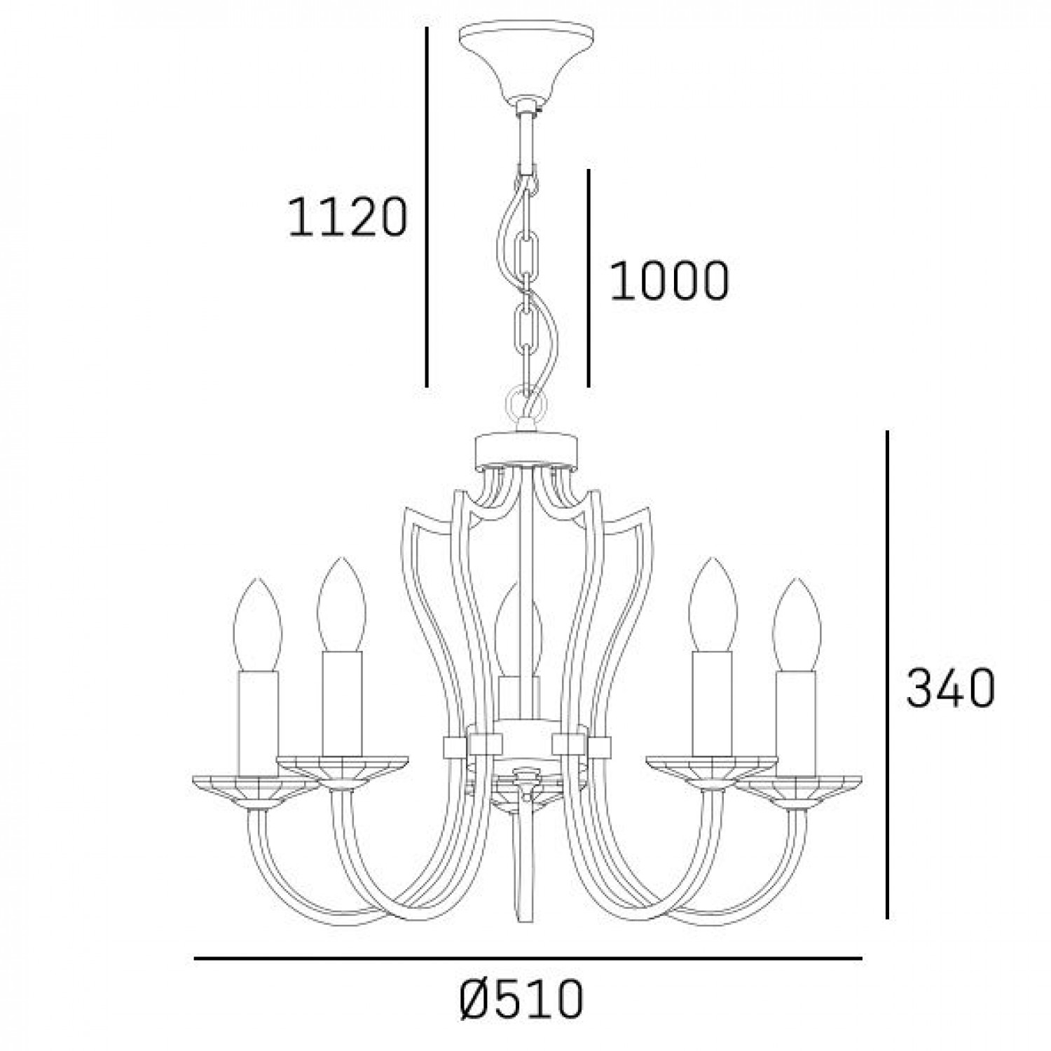 Подвесная люстра CosmoLight RIGA  P05762CH-WH