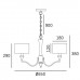 Подвесная люстра CosmoLight WASHINGTON P05915NI-WH