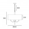 Подвесная люстра CosmoLight WASHINGTON P05922NI-BK alt_image