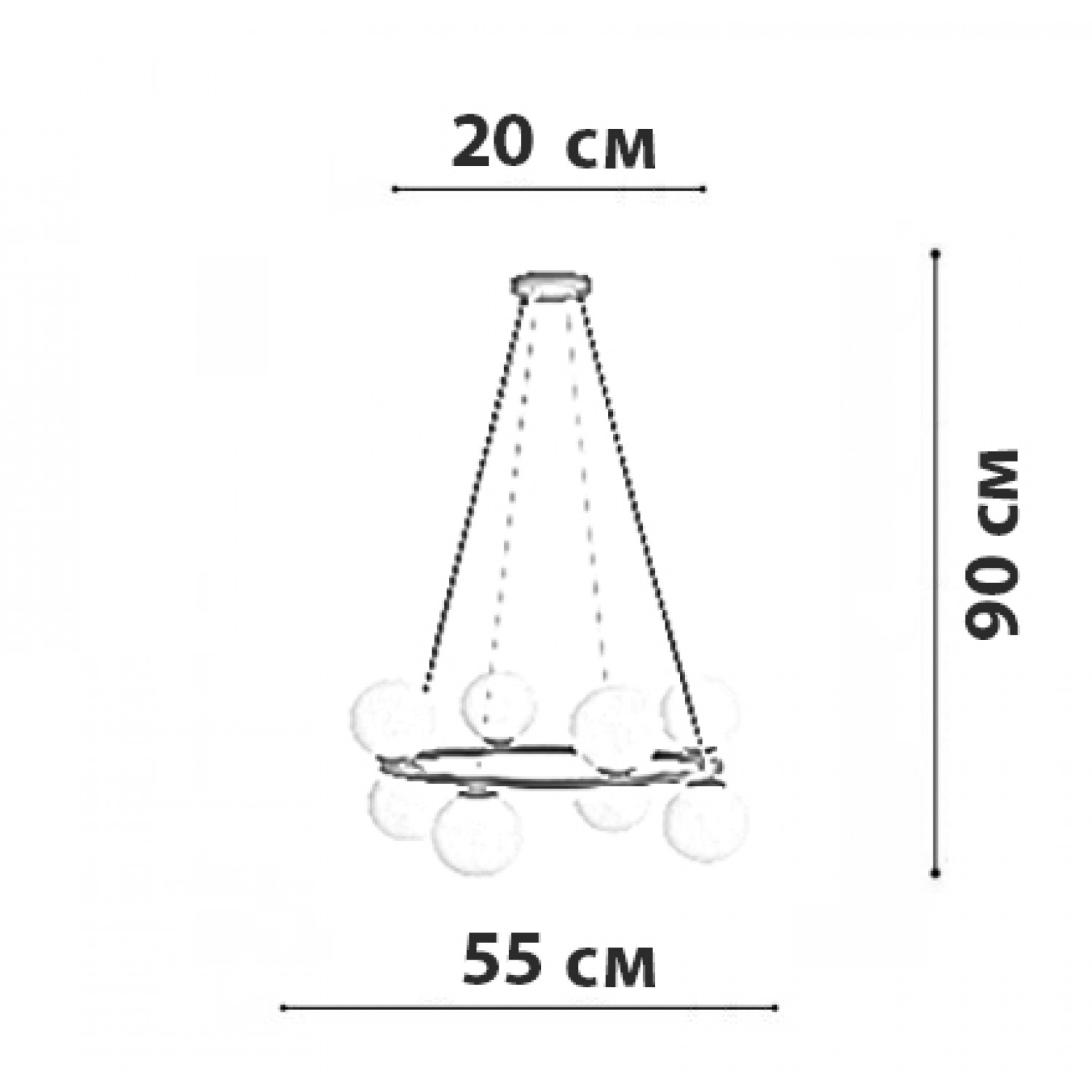 Підвісна люстра Friendlylight Ivona Black FL5117