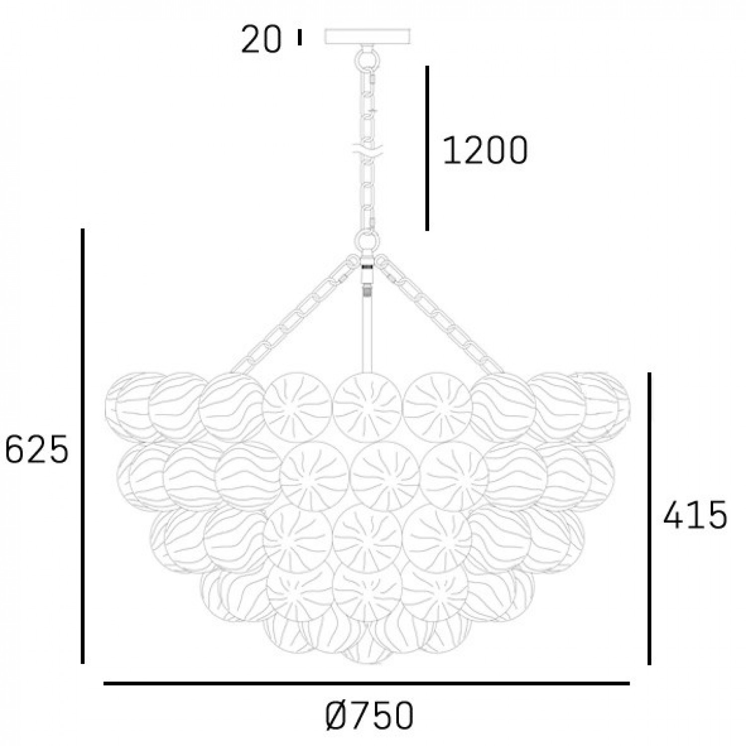 Подвесной светильник COSMOLight COMO P13569AM