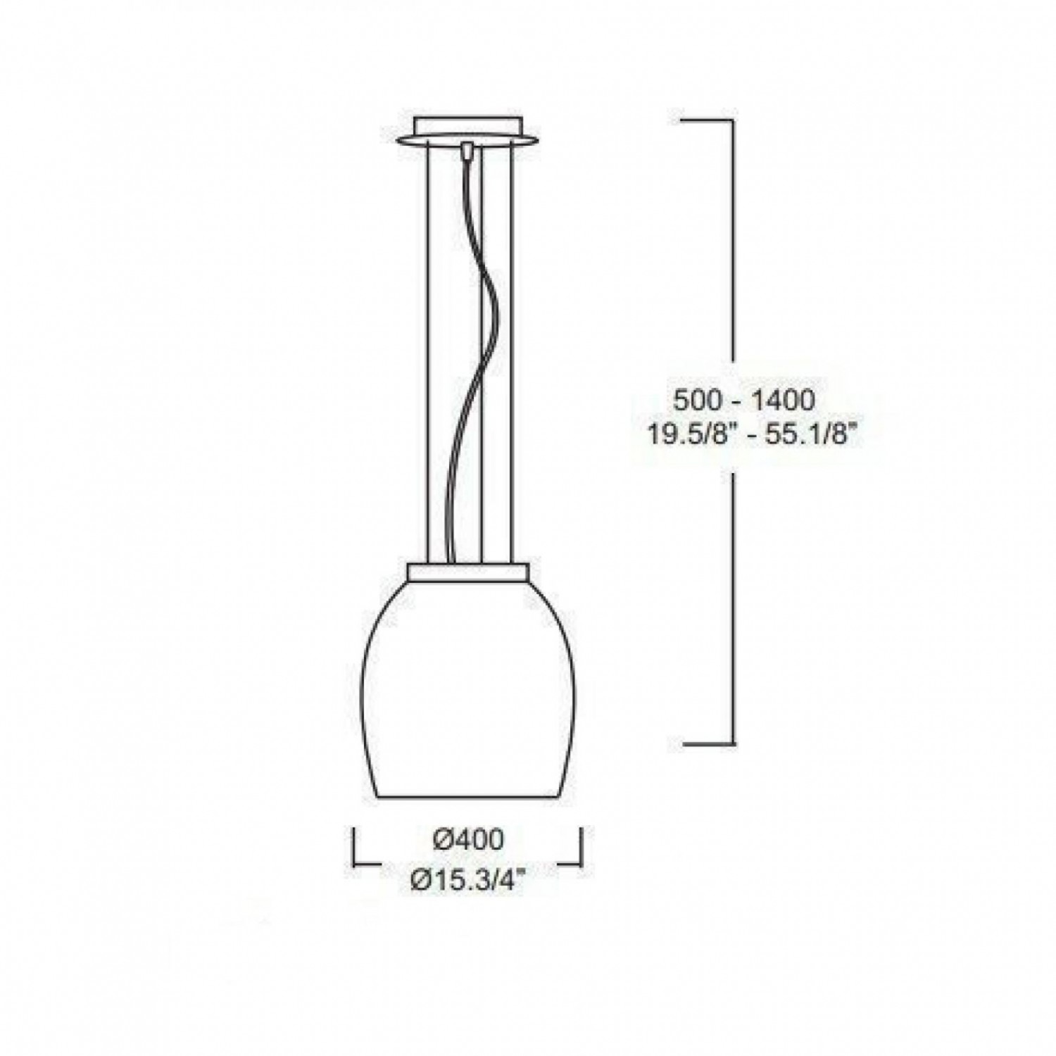 Підвісний світильник Ideal Lux EVA SP1 BIG BIANCO 077703