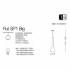 Підвісний світильник Ideal Lux FLUT SP1 BIG BIANCO 035666 alt_image