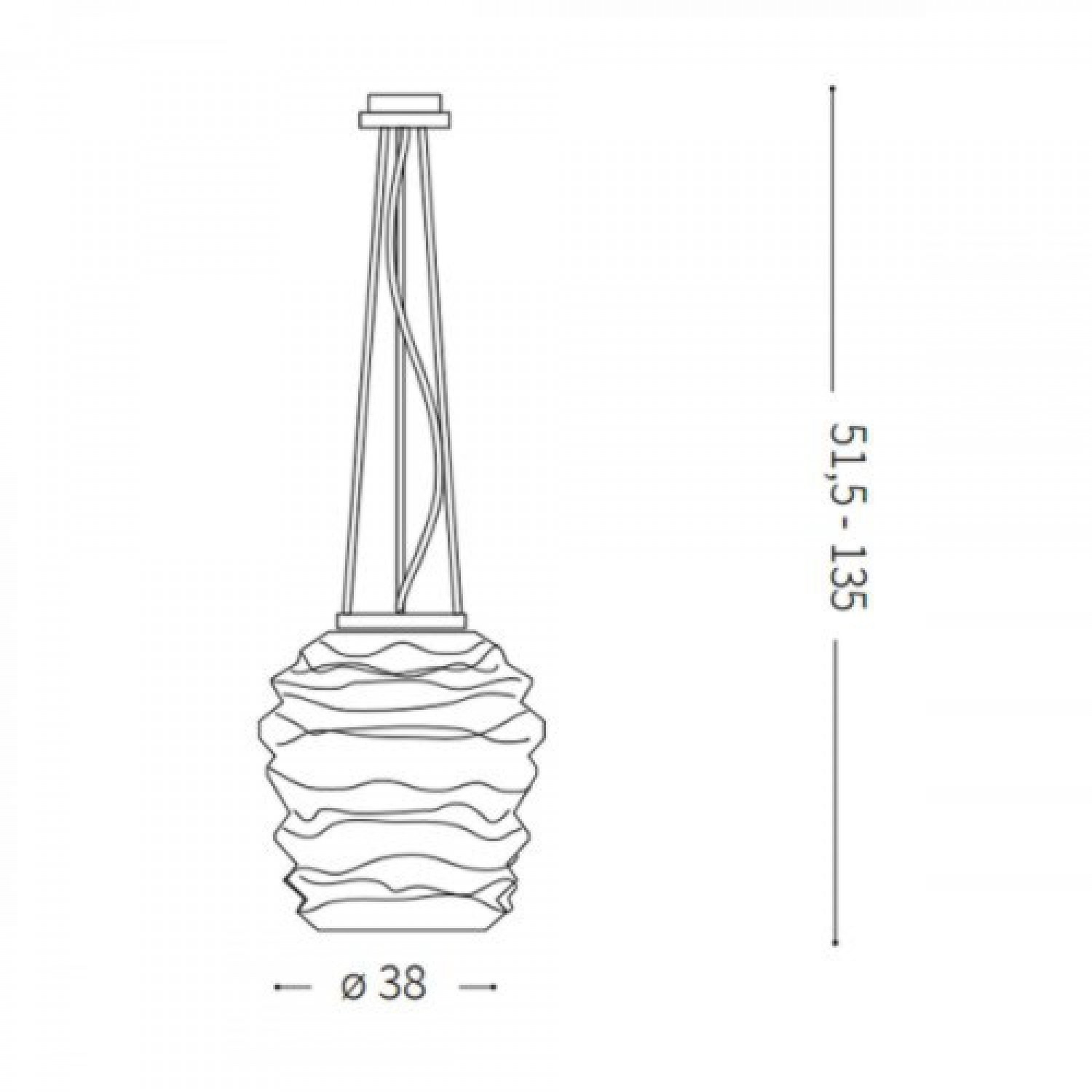 Підвісний світильник Ideal Lux KARMA SP1 BIG 132365