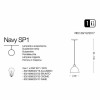 Подвесной светильник Ideal Lux NAVY SP1 BRUNITO 020723 alt_image