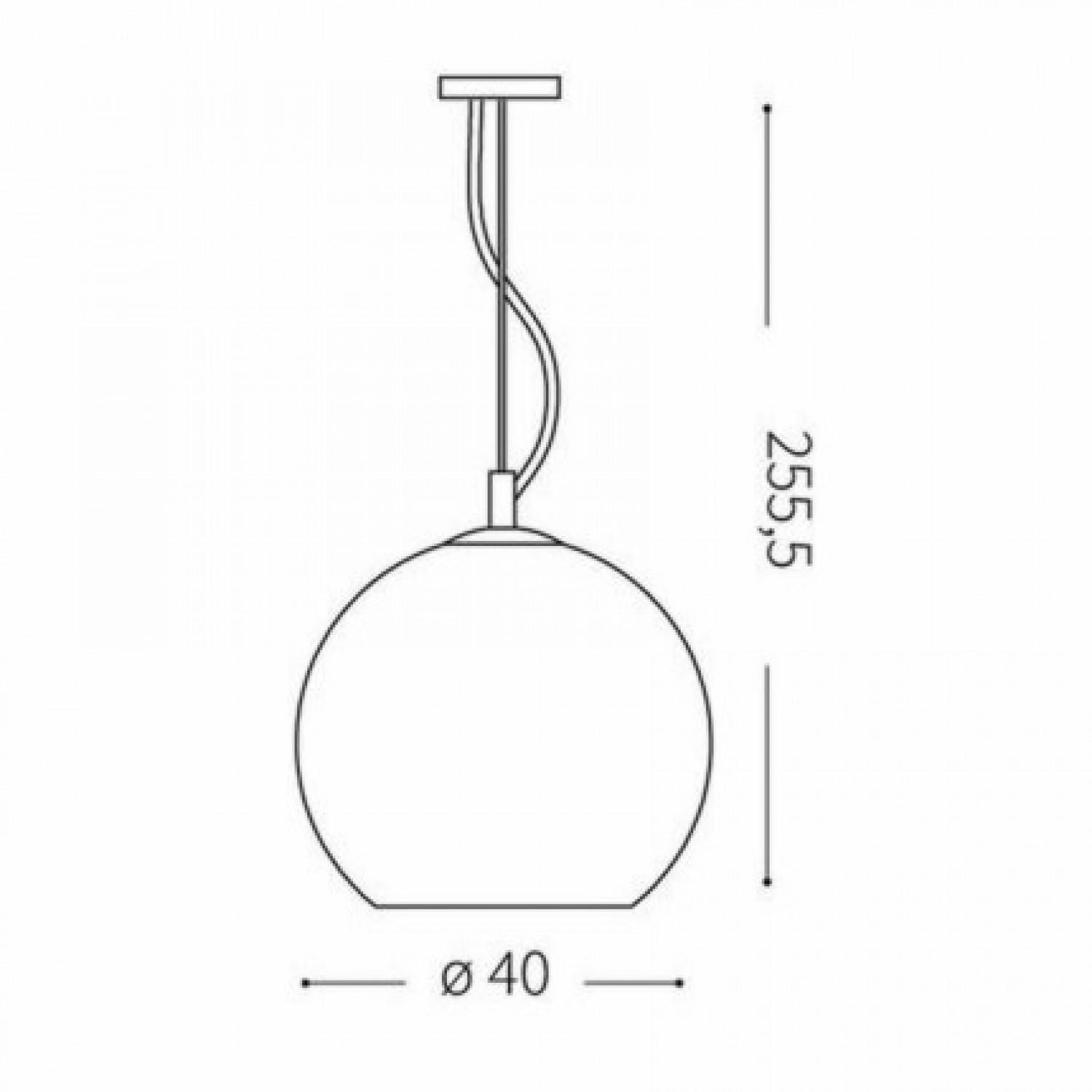 Підвісний світильник Ideal Lux NEMO SP1 D40 FUME' 094229
