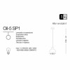Підвісний світильник Ideal Lux OIL-5 SP1 CEMENTO 129082 alt_image