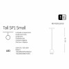 Подвесной светильник Ideal Lux TALL SP1 SMALL BIANCO 196794 alt_image