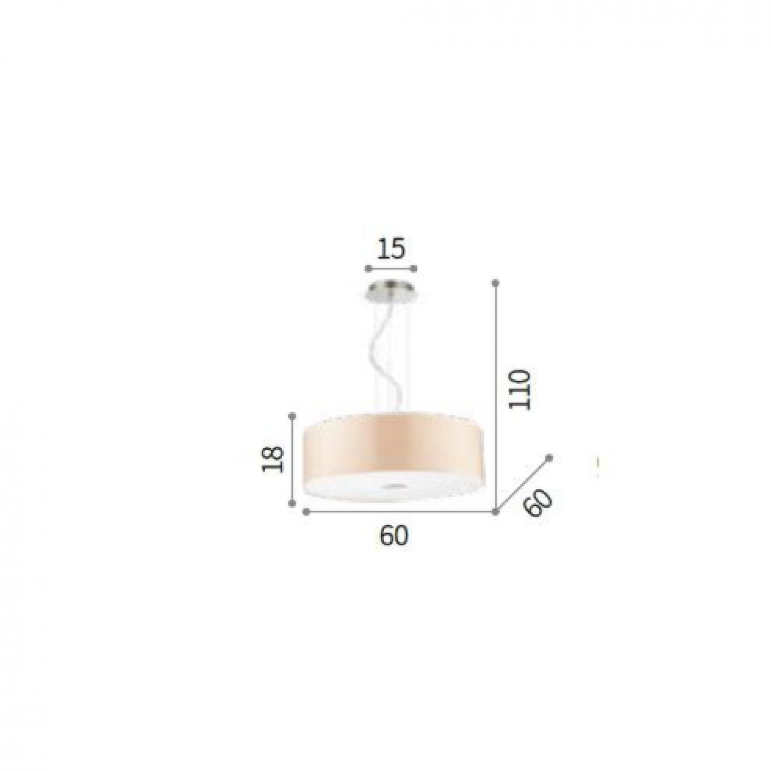 Подвесной светильник Ideal Lux WOODY SP5 BIANCO 103242