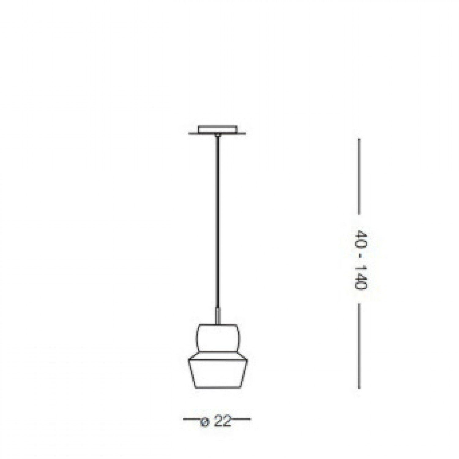 Підвісний світильник Ideal Lux ZENO SP1 BIG TRASPARENTE 088921