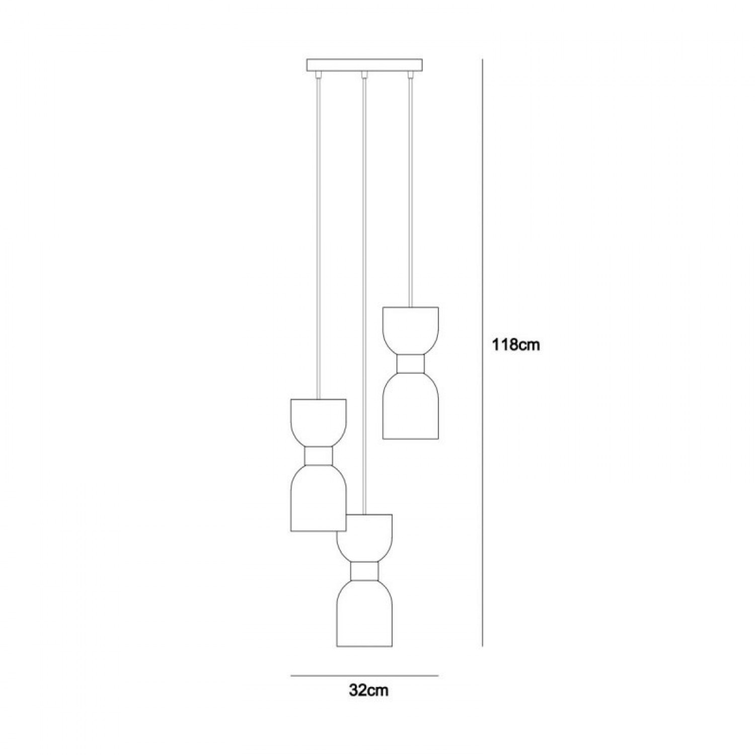 Подвесной светильник Italux Monza PND-57602-3-BK+BRO