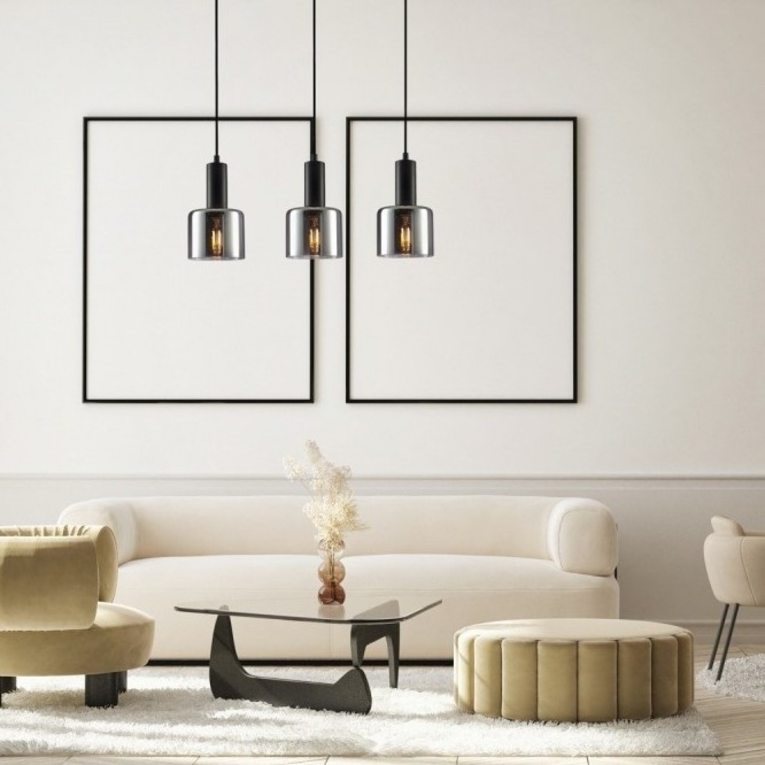 Подвесной светильник Italux Santia PND-65342-3-BK+SG